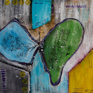 Зазеркалье. 90x90, Акрил, ДСП, 2021 год